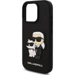 CG Mobile iPhone 16 Pro Max KARL LAGERFELD PU SAFFIANO KARL AND CHOUPETTE Силиконов протектор за екрана Удароустойчив 3D, ЧЕРЕН KLHCP16XSANKCPK (KLHCP16XSANKCPK)