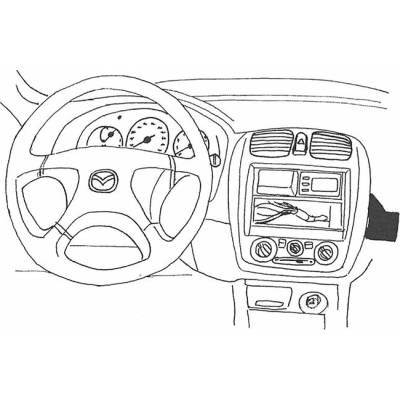 Konzole pro držák mobilního telefonu do Mazda 323