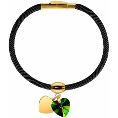 Swarovski e. čierny náramok so srdiečkami, Heartsync seb6031