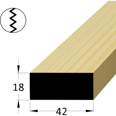 Lať podkladová 42x18mm, délka 240cm, nastavovaná