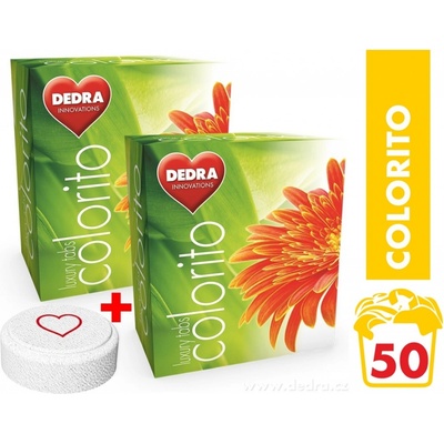 Dedra Colorito tablety na barevné prádlo koncentrované 50 tablet
