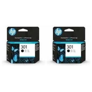 HP Compaq HP Inkjetpatrone 301, Refill Nein, 190, schwarz (Packung mit 2) - CH561EE