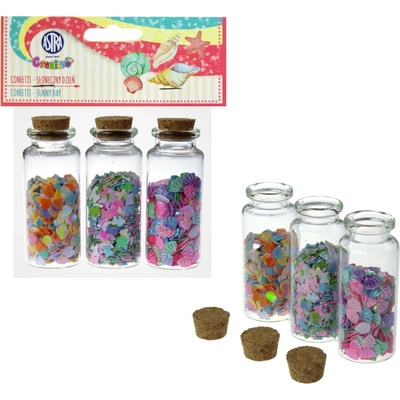 Sypké konfety v sklenených dózičkách SUNNY DAY 3 x 10g 335121006
