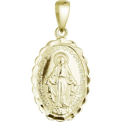 Pavona Pozlacený stříbrný přívěsek madailonek Madonka 64090