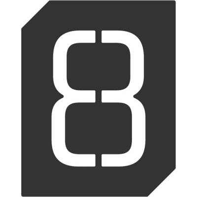 In-Design Cedulka 8 na dveře černá VPP