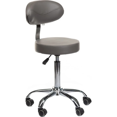 Beauty System kosmetická stolička s opěradlem BD-9934 šedá