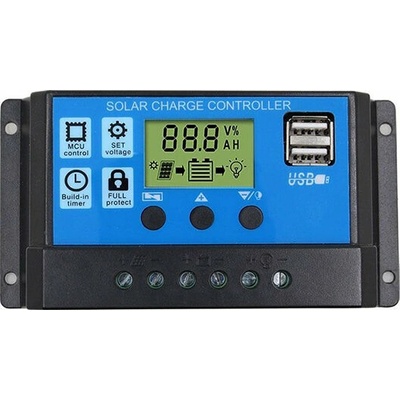 Solární regulátor PWM SY3024H 12-24V/30A+USB pro Pb baterie