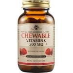 Solgar Chewable Vitamin C, малина, 500 mg, 90 таблетки, Solgar