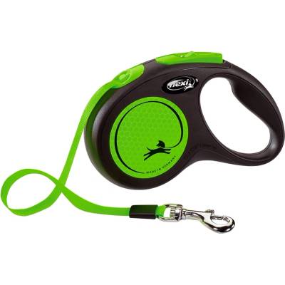 flexi Original каишка New Neon Green S - 5 м до 15 кг - лента