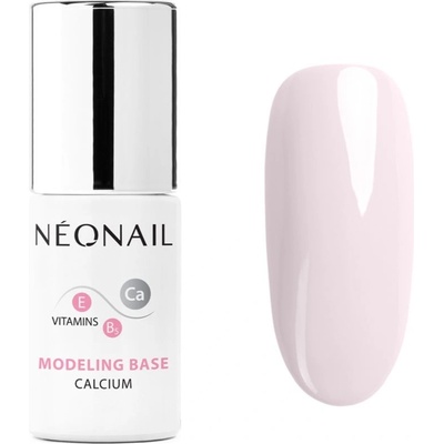 NeoNail Modeling Base Calcium podkladový lak pro gelové nehty s vápníkem Basic Pink 7,2 ml