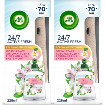 Air Wick Active Fresh difuzér + náplň Biele kvety Komplet 2 x 228 ml