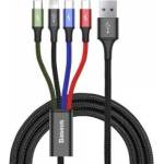 Baseus Cable USB Baseus Fast 4in1 2xUSB-C / Lightning / Micro 3, 5A 1, 2m Black