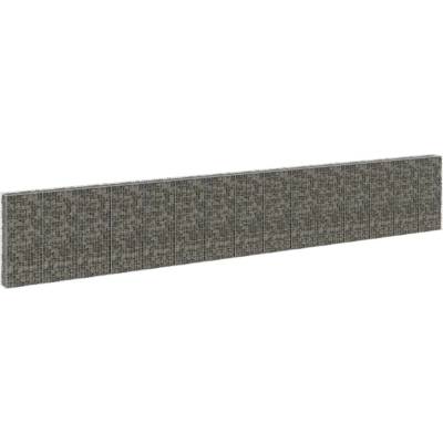 vidaXL Gabionová zeď s víky pozinkovaná ocel 900 x 30 x 150 cm