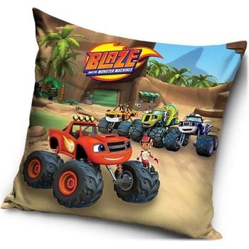 Carbotex vankúš Plamienok a jeho autíčka motív depo 40x40