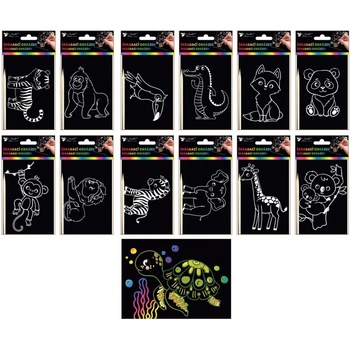 Škrabacie obrázkz motív ZOO 10,5 x 15,5 cm