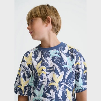 MAYORAL Синя тениска къс ръкав палмови листа за момче Mayoral
