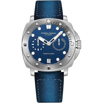 Pagani Design Мъжки часовник Pagani Design Sarian, Автоматичен, Син / Сребрист (PD-1767-BLUE-WHITE)