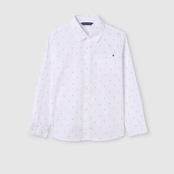 MAYORAL Риза в бял цвят с декоративни детайли за момче Mayoral