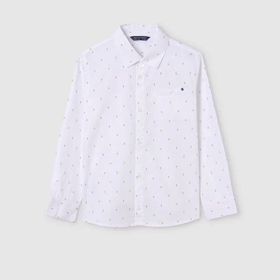 MAYORAL Риза в бял цвят с декоративни детайли за момче Mayoral