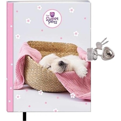 Diář se zámkem Sweet Pets Pejsek, 13x17,5cm