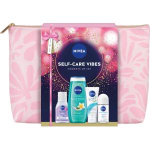 Nivea Подаръчен комплект Self-Care Vibes, с несесер, 4 части