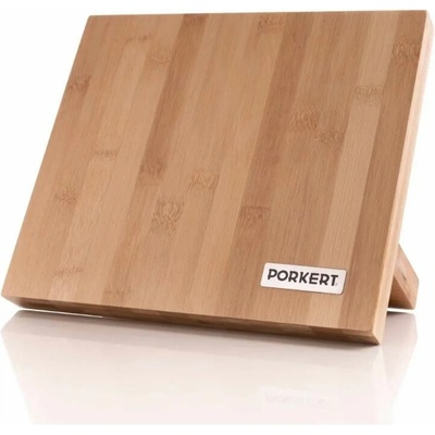 PORKERT Stojan na nože magnetický 24 x 21 x 12 cm, bambus