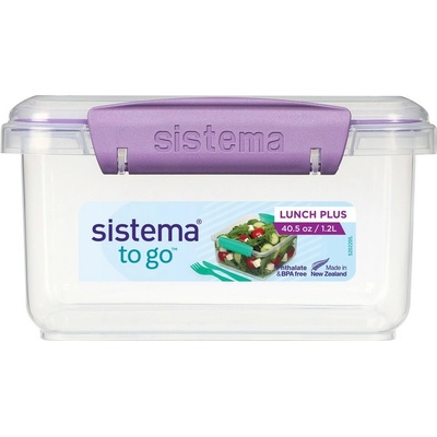 Sistema Olovrantový box s príborom To Go Lunch Plus 1,2 l fialová