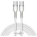 Baseus Кабел Baseus Cafule, USB-C към USB-C, 100W, 2m, бял (CATJK-D02)