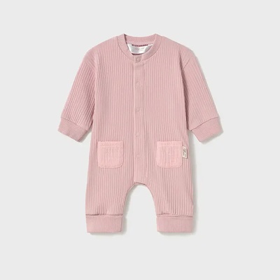 Mayoral Гащеризон дълъг в цвят бебешко розово за новородено момиче Майорал