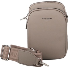 David Jones Dvouoddílová crossbody kabelka taštička na mobil CM6906A šedo-hnědá