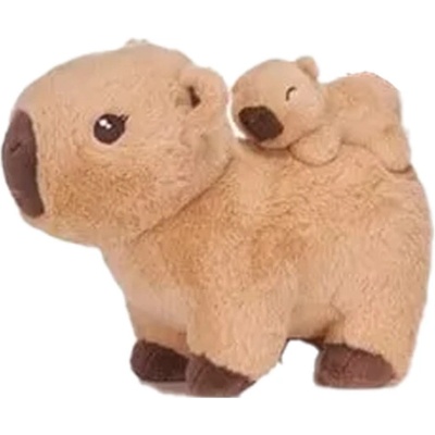 Kapybara béžová s miminkem 25 cm