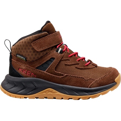 KEEN Детски туристически обувки Keen Kid's Hightrail Mid WP Walking boots - Dark Earth / Garnet - размер 27/28 (EU) (702-5834-0211)