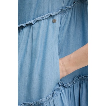 Pepe Jeans Рокля Pepe Jeans ETTY в синьо къса разкроена PL953663 (PL953663)