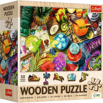 Trefl - Puzzle Colorful Coctails wooden - 500 piese