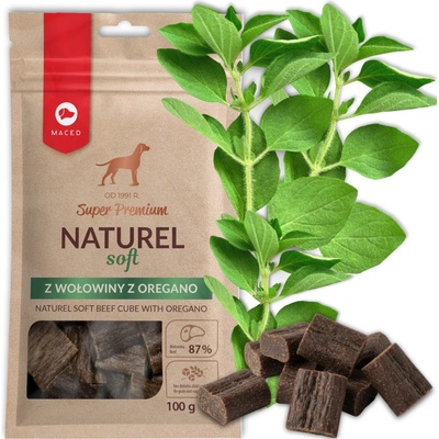 Maced Super Premium Naturel Soft Pamlsky z hovädzím mäsom a oreganom pre psa 100 g