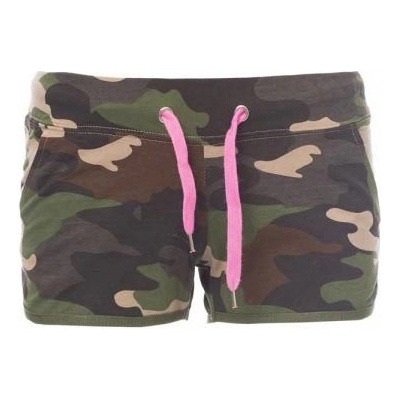 Payper Combat Lady bermudy dámske camouflage-fuchsia fluo
