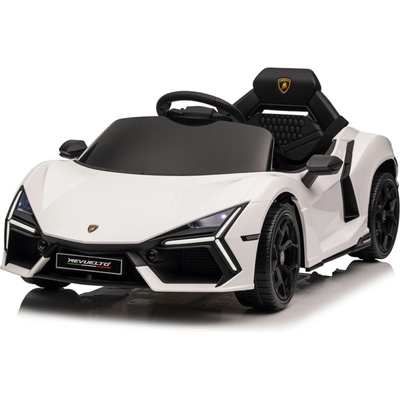 ROLLZONE Lamborghini Revuelto 12V - Детска акумулаторна кола, Бяла, EVA гуми (QLS8603-white)