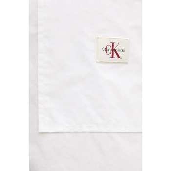 Calvin Klein Памучна риза Calvin Klein Jeans дамска в бяло със свободна кройка с класическа яка J20J225078 (J20J225078)