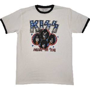 Kiss Alive in '77 Ringer White M Риза (KISSTS38MW02)