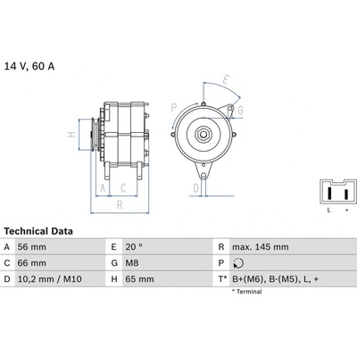 Generátor BOSCH 0 986 037 321 (0986037321)