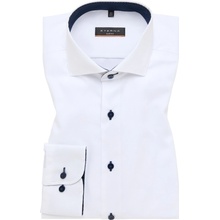 Eterna pánska non-iron košel'a s kontrastným podšitím slim fit biela