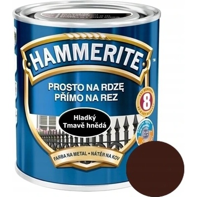 Hammerite priamo na hrdzu hladký 0,7 l svetlosivá
