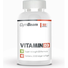 GymBeam Vitamin D3 2000 IU unflavored 60 kapslí