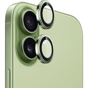 Blueo Протектор - Камера за iPhone 17 - Син - Сапфирено кристално оригинално стъкло - Зелен