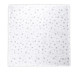 Lorelli Classic ПАМУЧНА ПЕЛЕНА 80/80 СМ white with grey stars (10340092307)