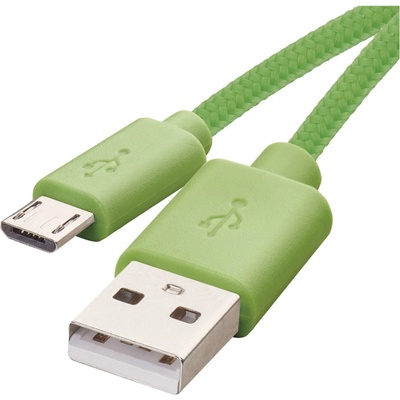 Emos SM7006G USB 2.0 A/M - micro B/M, 1m, zelený