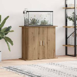 vidaXL Стойка за аквариум, дъб, 81x36x73 см, инженерно дърво (857279)