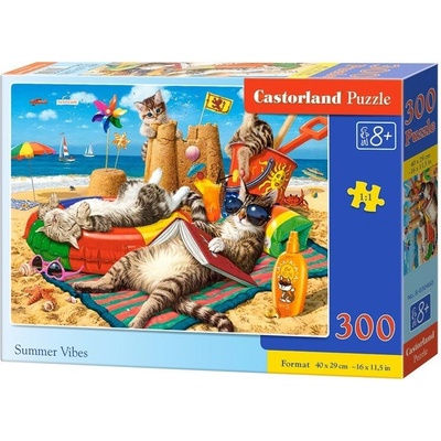 Castorland Пъзел Castorland от 300 части - Котки на плажа (B-030460)
