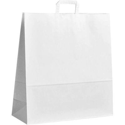 Papírová taška bílá ExtraKRAFT 450x170x480 mm s plochým uchem