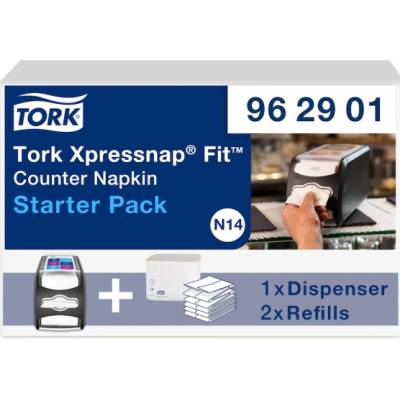 Tork Xpressnap Fit pultový zásobník na ubrousky Starter Pack zásobník + 2 bal.ubrousky N14 962901